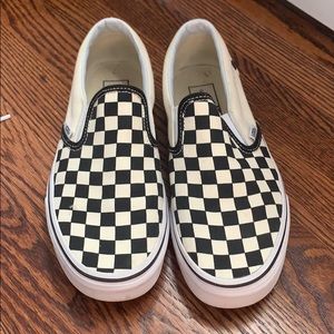 checkered slip on vans